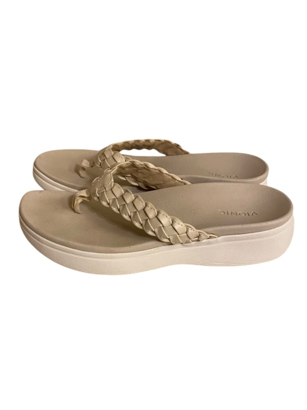 VIONIC KENJI COMFORT THONG SANDAL ARCH SUPPORT TOTAL COMFORT SIZE 10 FLIP FLOPS
